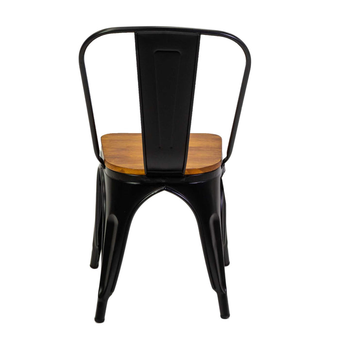 Iron Chair with Wood Seat New Bristol 