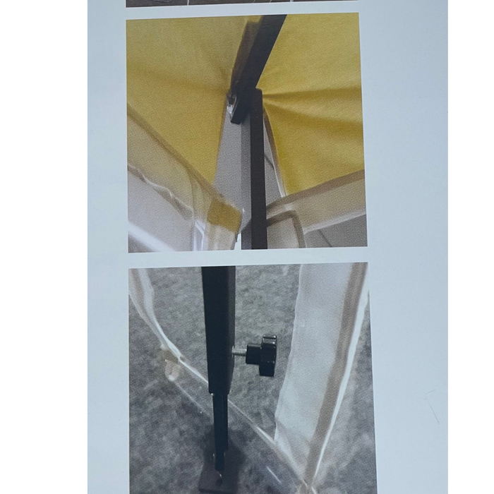 Dual carbon 300x600 umbrella with two side arms