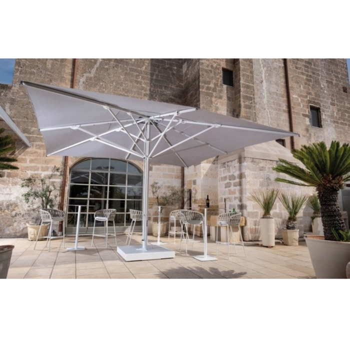 White central pole umbrella Capri Starwhite 3X4 m