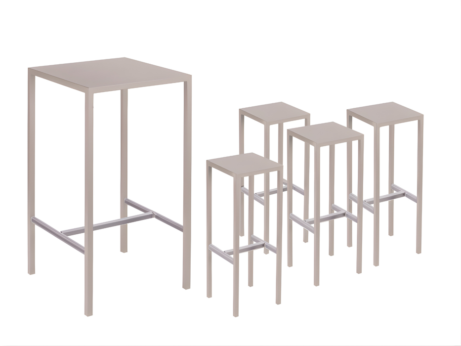 Kit Seaside Table H110 4 Stools 