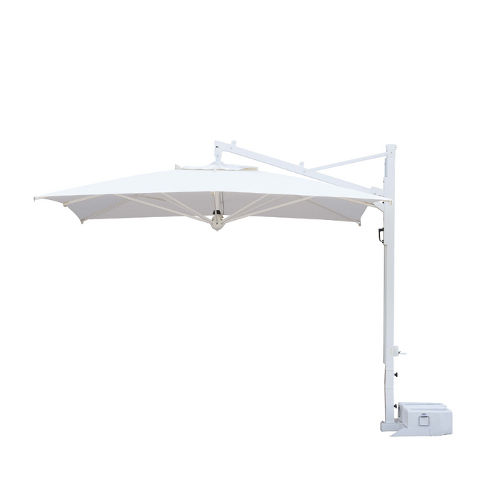 Ombrellone a palo laterale Galileo Starwhite 350x350cm