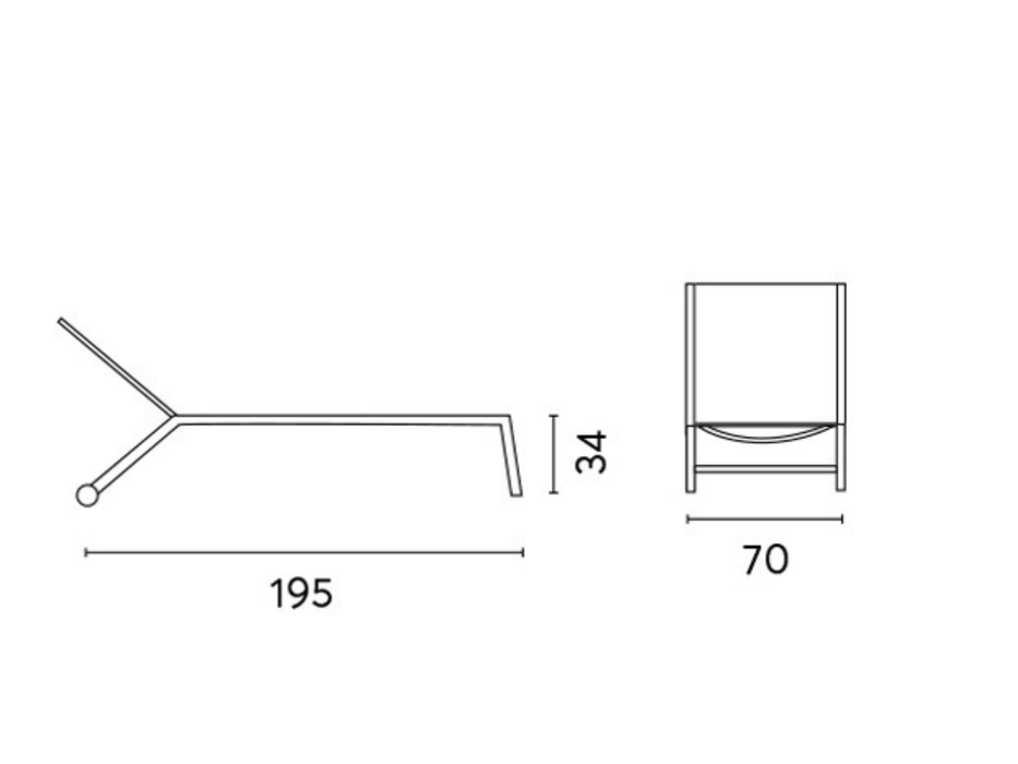 Greenwood sunbed with wheels