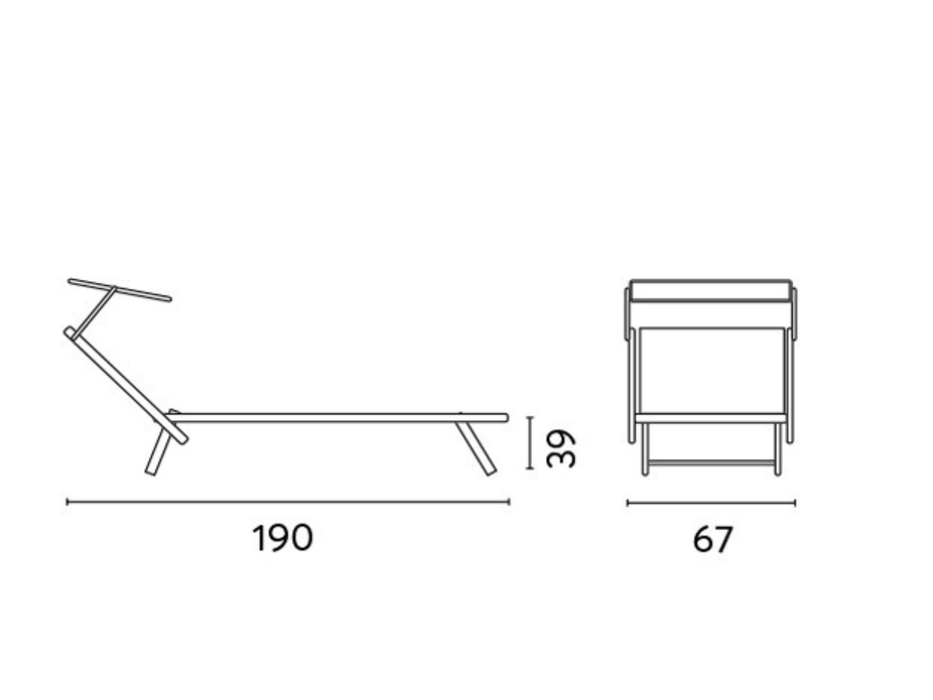 2 chaises longues Greenwood avec auvent