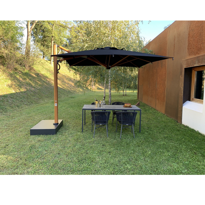 Parasol à mât latéral Astro Timber 300x400cm