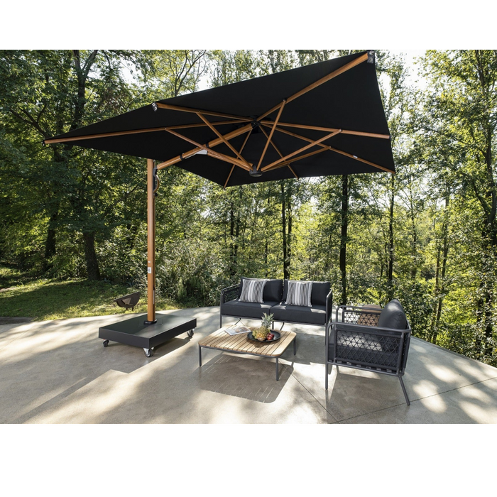 Parasol à mât latéral Astro Timber 300x400cm