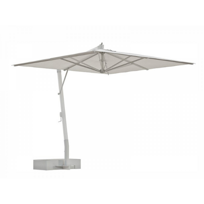 White side pole umbrella Afrodite 3X3 m