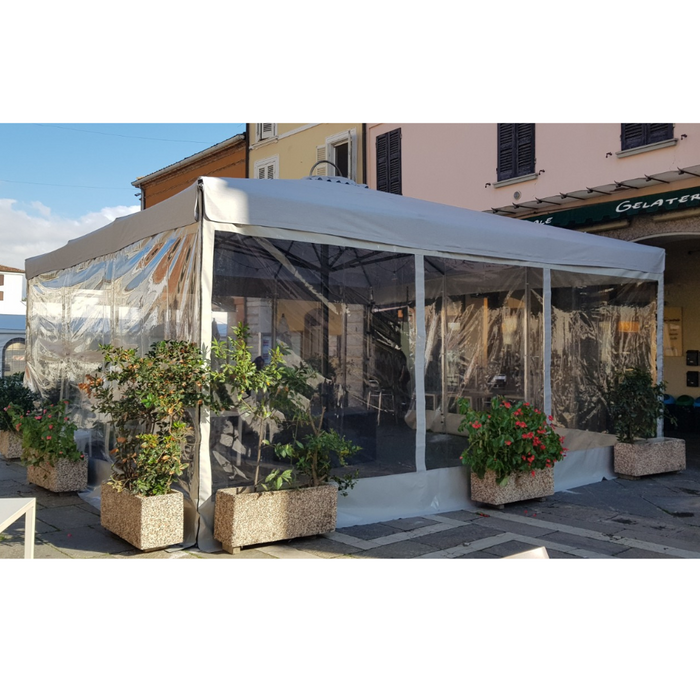 Half wall umbrella City 2X4 mt