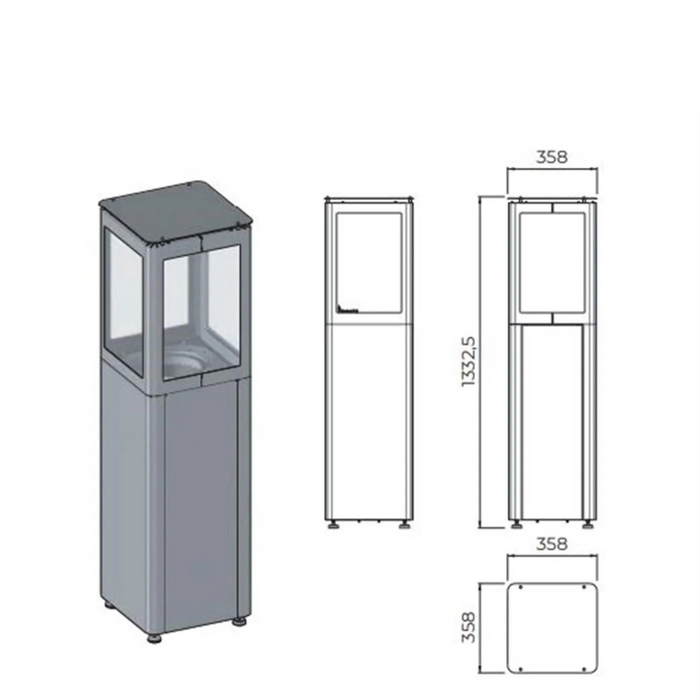 Stufa a pellet Model L Qube