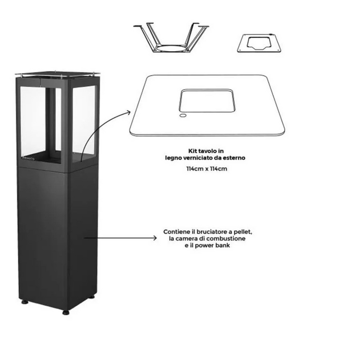 Stufa a pellet Model L Qube