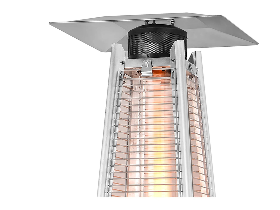 DICTROLUX - Stufa a Gas esterno a Piramide Nero 13 Kw - h227x53x53 cm