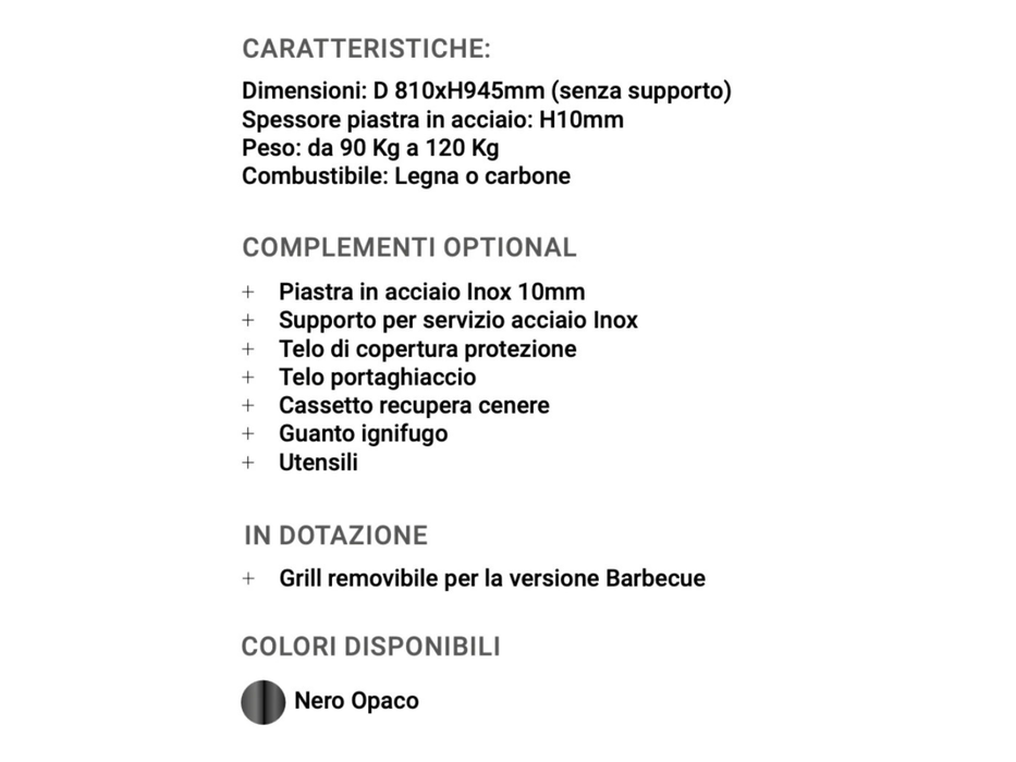 Braciere Olimpia senza piastra