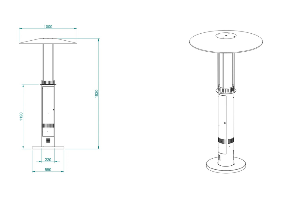 Fungo a pellet riscaldante Romolo