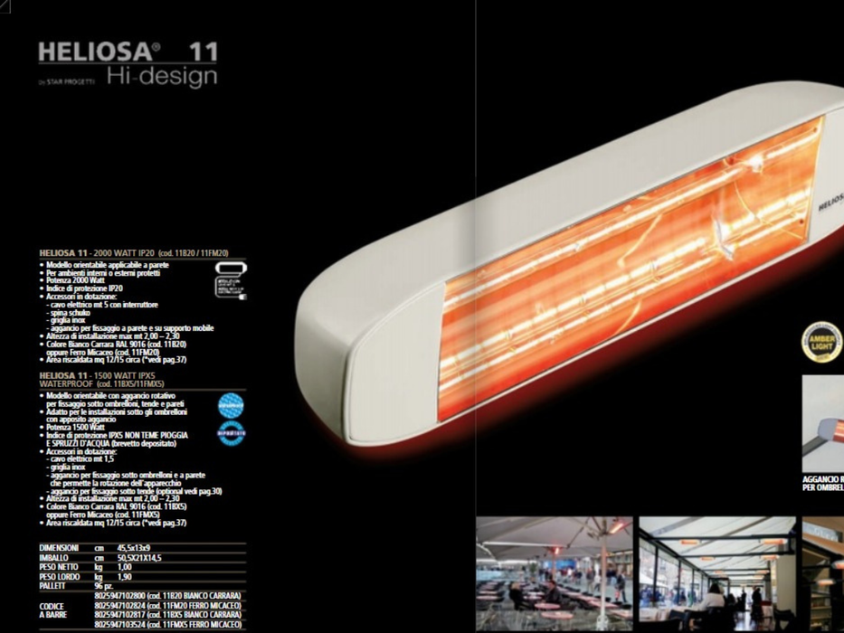 Riscaldatore Heliosa Hi-Design 11