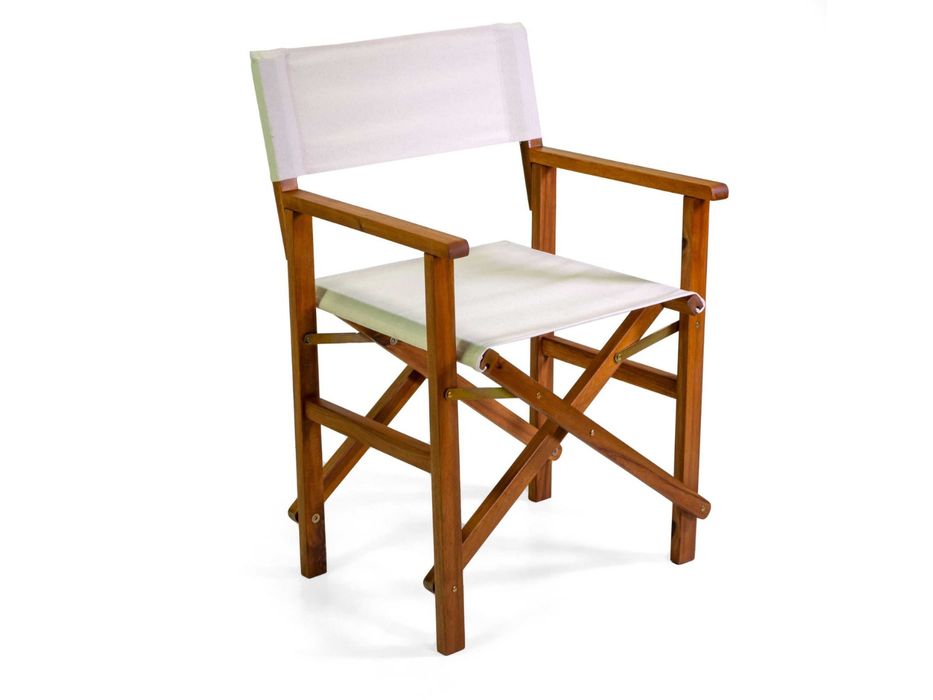 Poltrona in legno e tessuto regista Miramar