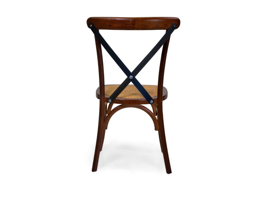 Sedia in legno e stecche in ferro Cross