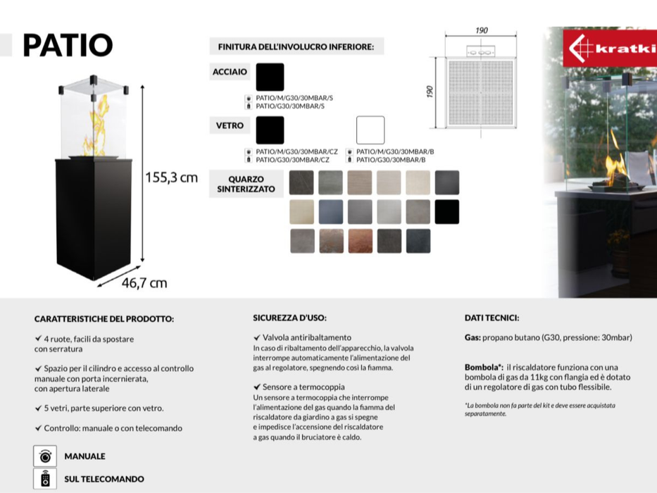 PATIO LIGHT Outdoor Gas Heater