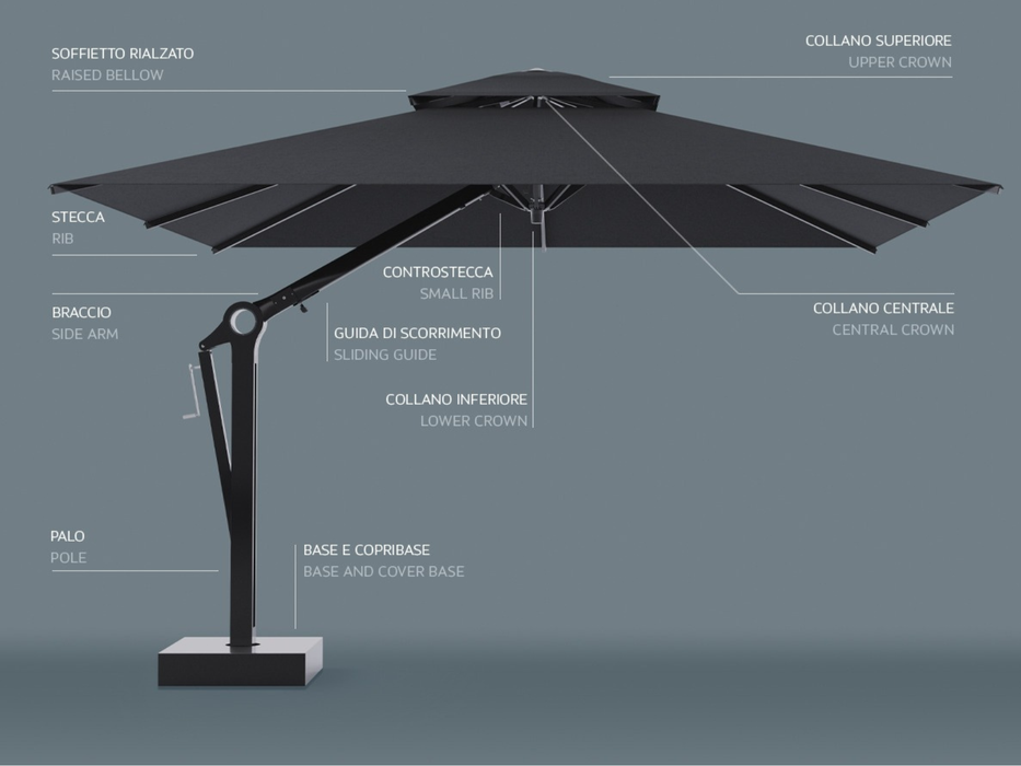 Joint retractable umbrella