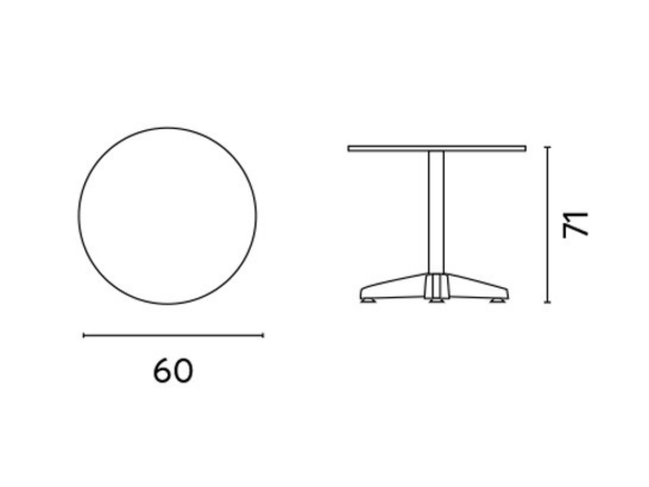 Table de contract Ø60 cm Greenwood