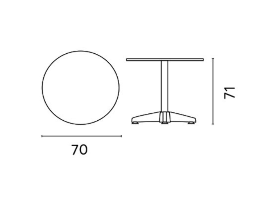 Greenwood contract table Ø70