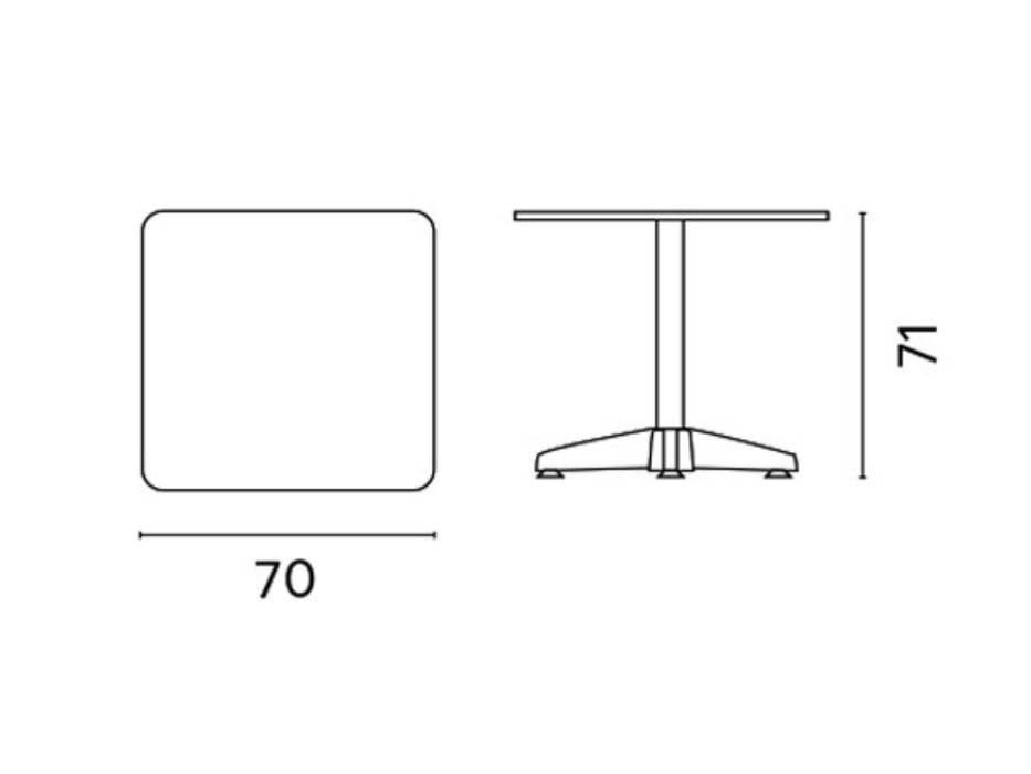 Contract table 70X70 CM Greenwood