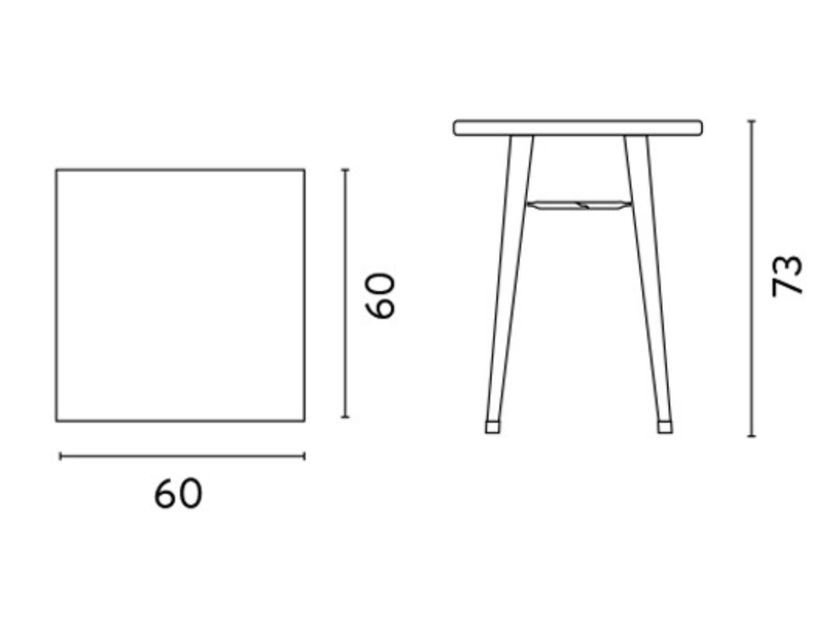 60X60 Greenwood sheet metal table