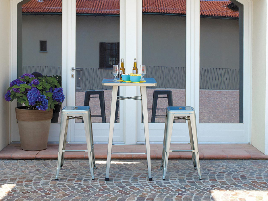 Greenwood high sheet metal stool