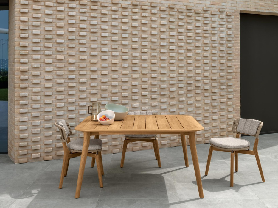 2 Moon Teak Dining Chairs by Talenti