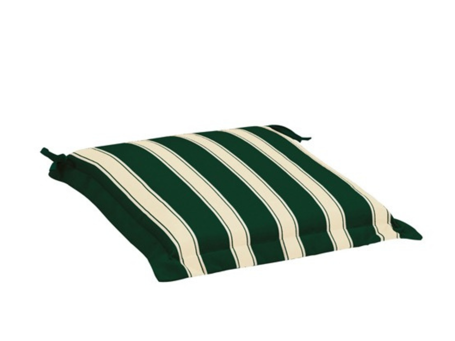 10 coussins d'assise 38x38 cm avec volants Prestige Righe et Righe Regarden