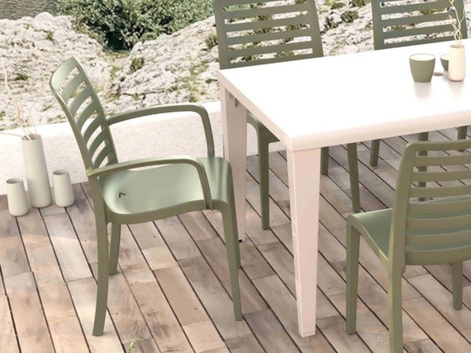 16 Grosfillex Slat Armchairs