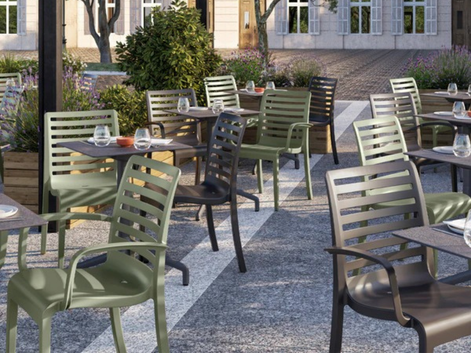 16 Grosfillex Slat Armchairs