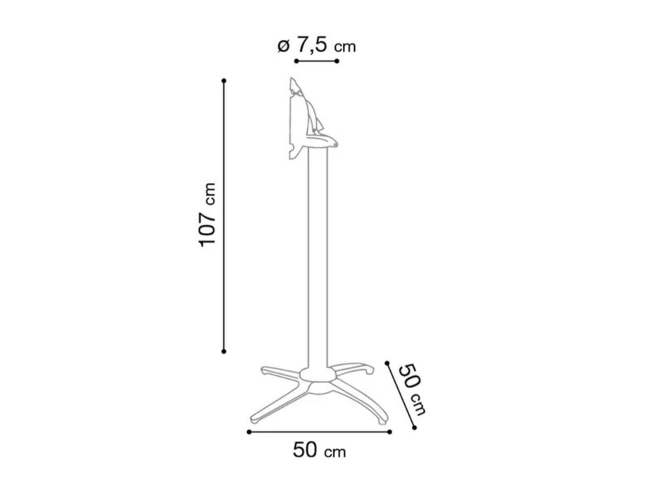 Quattro Grosfillex Table Base High