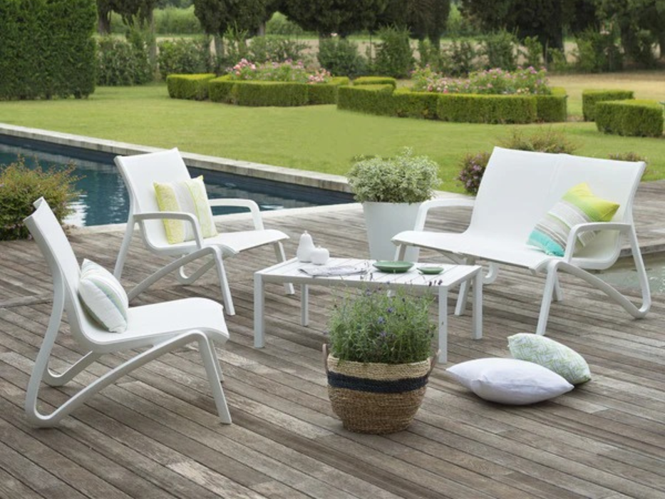 4 Grosfillex Sunset Lounge Armchairs