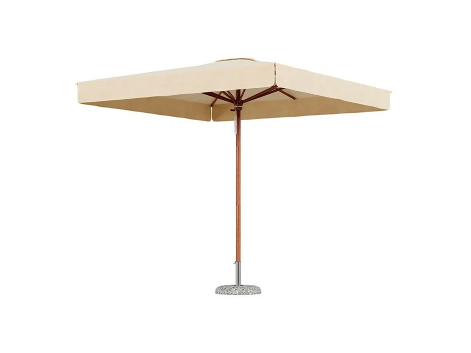 Parasol country à mât central Acquamarina Wood 3X3 m