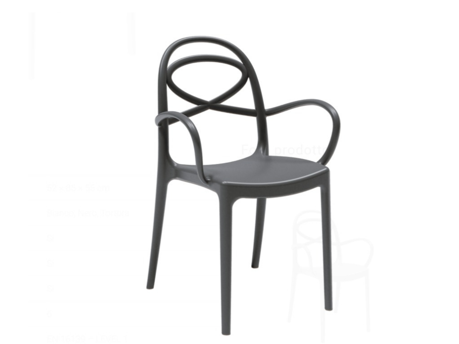 18 Chaises avec accoudoirs Luna Areta