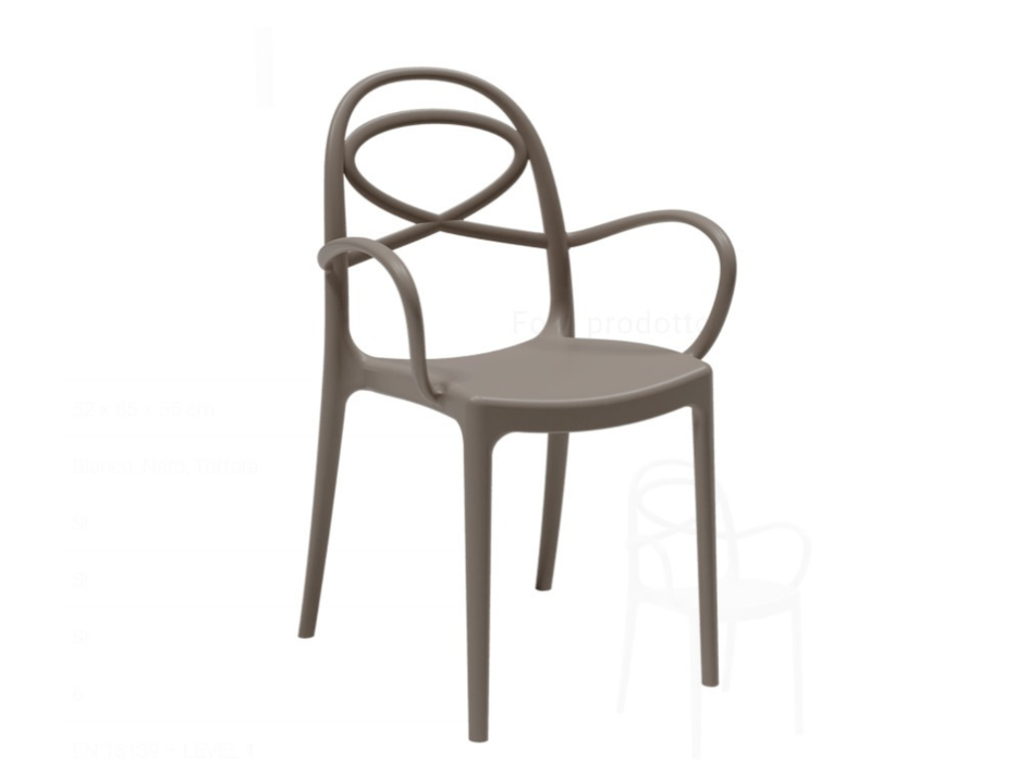 18 Chaises avec accoudoirs Luna Areta