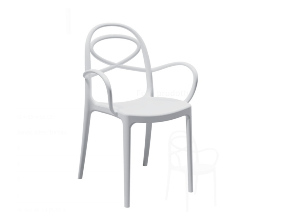 18 Chaises avec accoudoirs Luna Areta