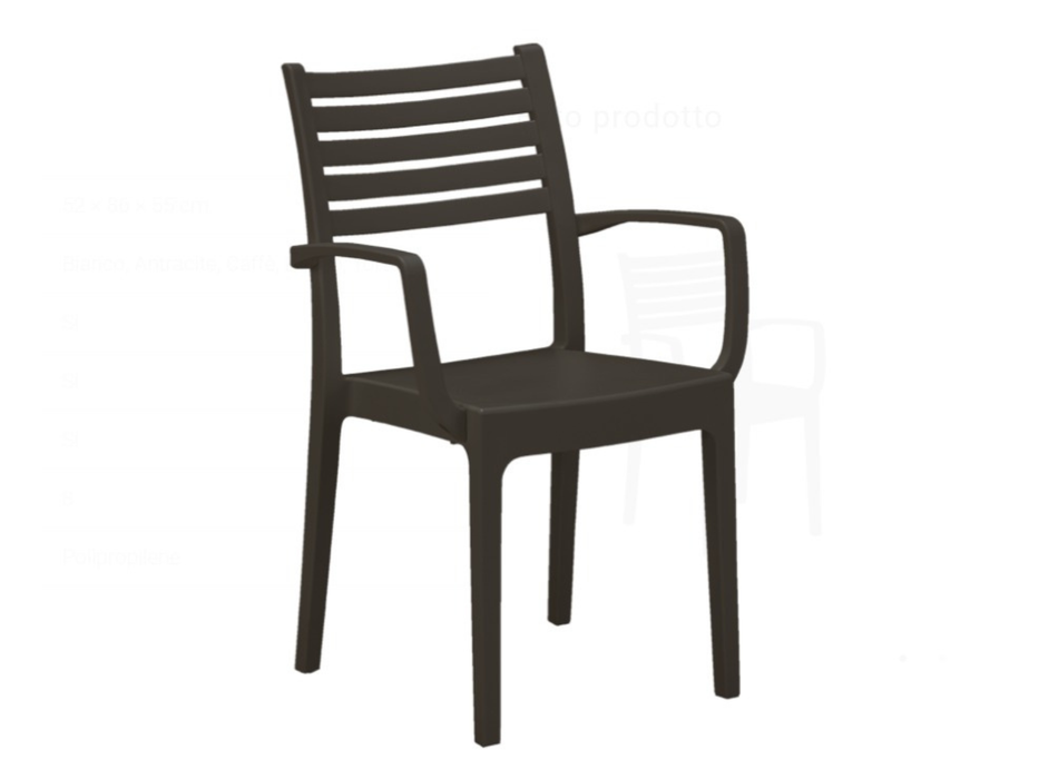 18 chaises avec accoudoirs Olimpia Areta