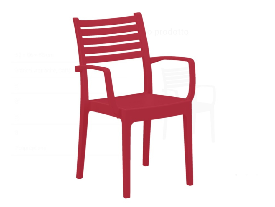 18 chaises avec accoudoirs Olimpia Areta