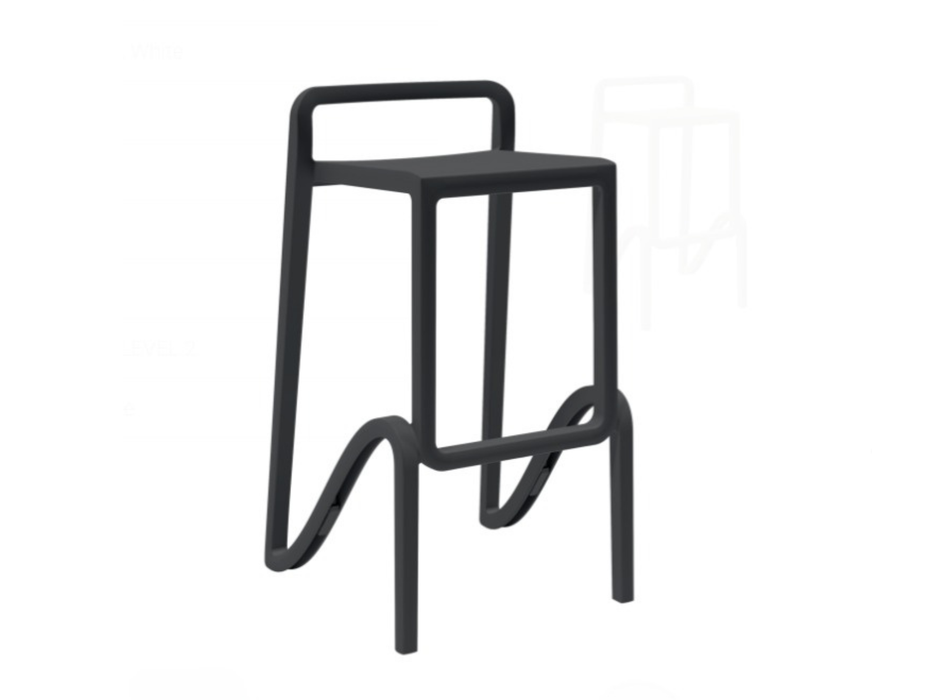 4 Tabourets de bar Eolo 750 Areta