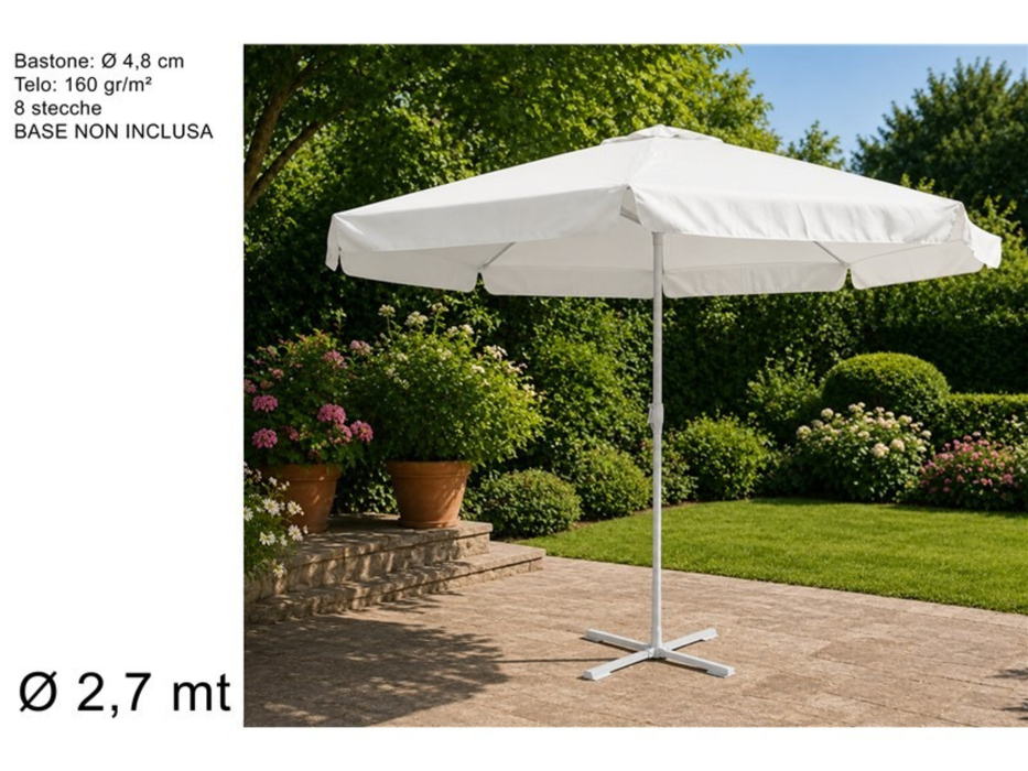 Parasol à mât central Ø 2,7 m