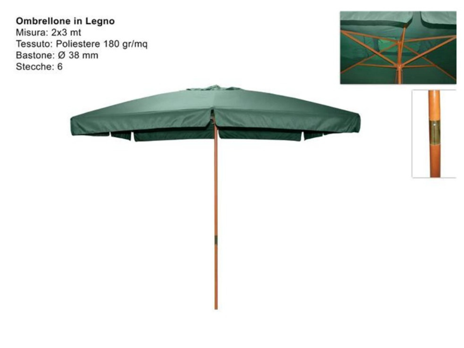 Parasol à mât central 2x3 m