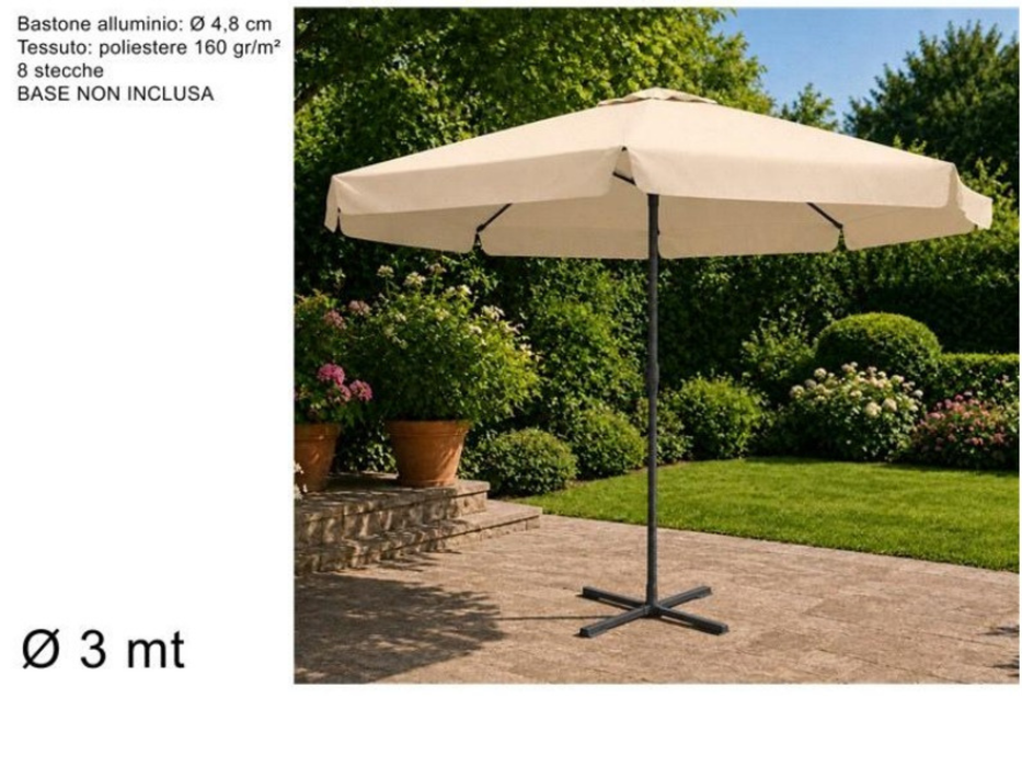 Central pole parasol Ø3 MT APRIL DELIVERY