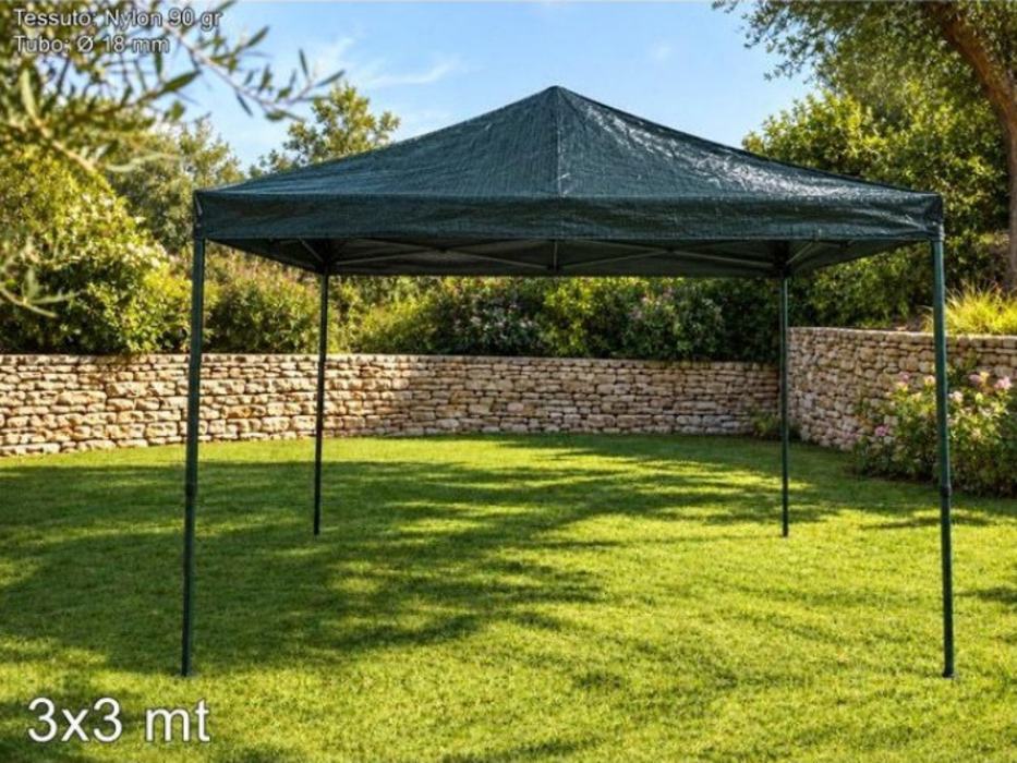 3X3 M GREEN GAZEBO DELIVERY IN APRIL