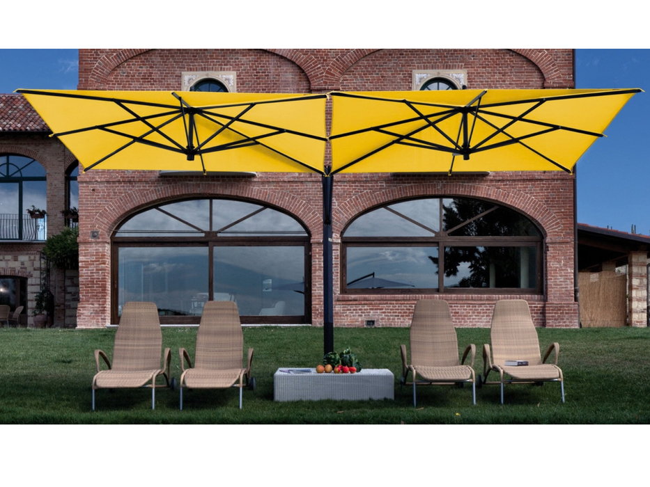 Parasol double à mât déporté Soleado 6,2X6,20 M