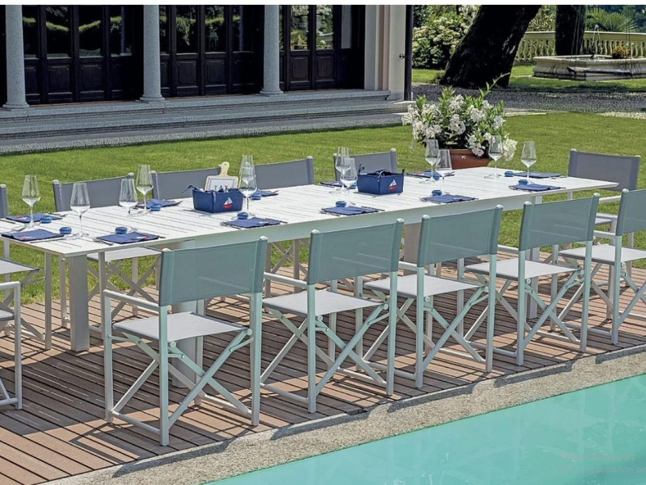 Table extensible Santorini 265/330/395 x 110 cm, bois vert
