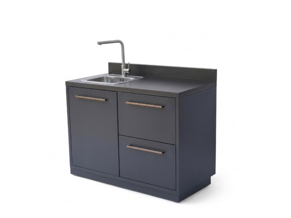 Greenwood double kitchen unit with sink and faucet