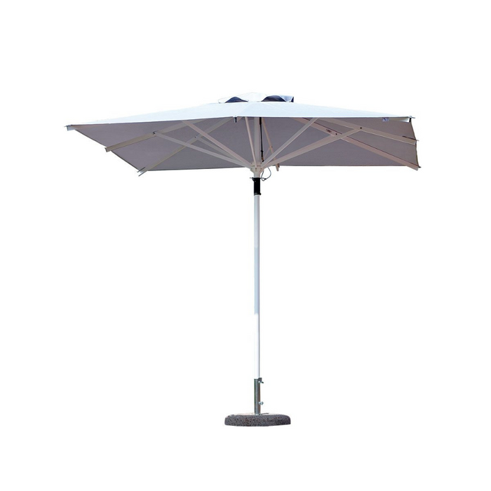 White central pole umbrella Zaffiro Classic 3X3 m