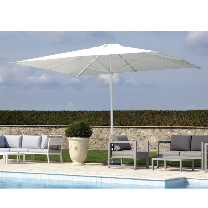 White central pole umbrella Facility Classic 4X4 mt