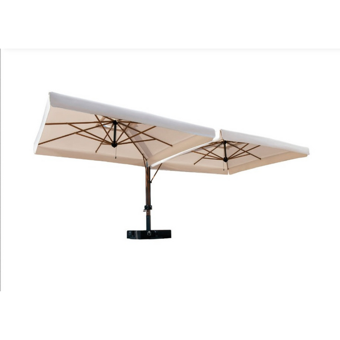 Double arm umbrella Wood Double 3X6 mt