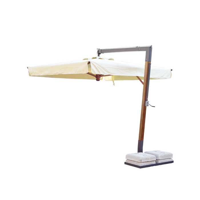 Ombrellone a palo laterale summer De Luxe Wood 3X4 mt